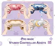 artist:allenerie asset dog game_controller joystick moon pattern png sakura star tos:credit_optional tos:modification_allowed water with_arms // 780x658 // 144KB