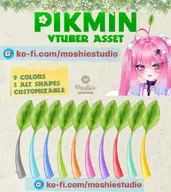 artist:moshiedraws asset character:sprout_(pikmin) customizable hair_accessory live2d plant series:pikmin // 780x875 // 147KB