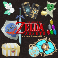 3d animal artist:dariruupom91049 fairy mascot plugin:vnyan series:the_legend_of_zelda shield sword throwable tos:credit_required tos:resale_prohibited treasure_chest vnthrow weapon // 780x780 // 715KB